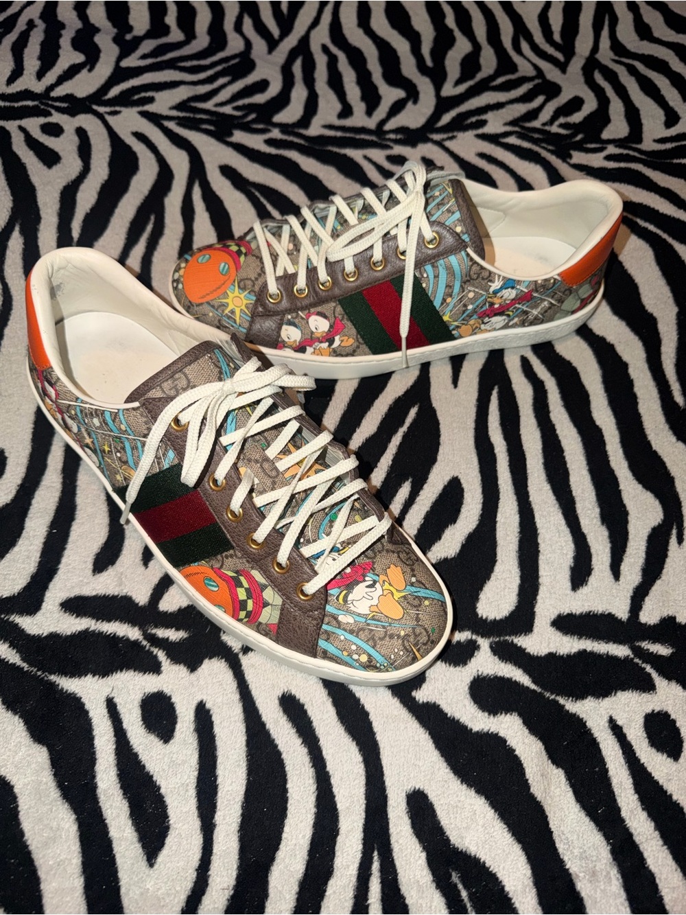 Gucci Ace x Disney Huey, Dewey, Louie Print
